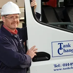 TankChange Ltd Employee with lorry